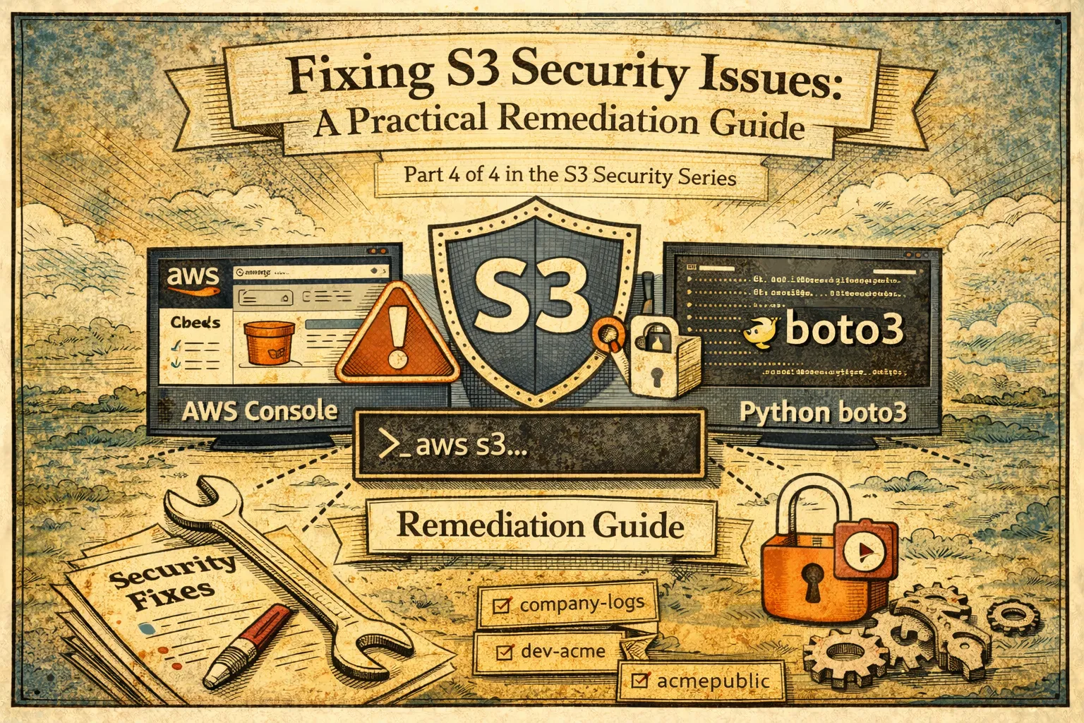 S3 security remediation guide for fixing AWS S3 security issues